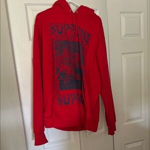 Supreme Red Graphic Hoodie